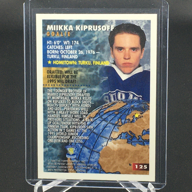 1995 TOPPS FINEST - WORLD JUNIOR CHAMPIONSHIP - M. KIPRUSOFF -