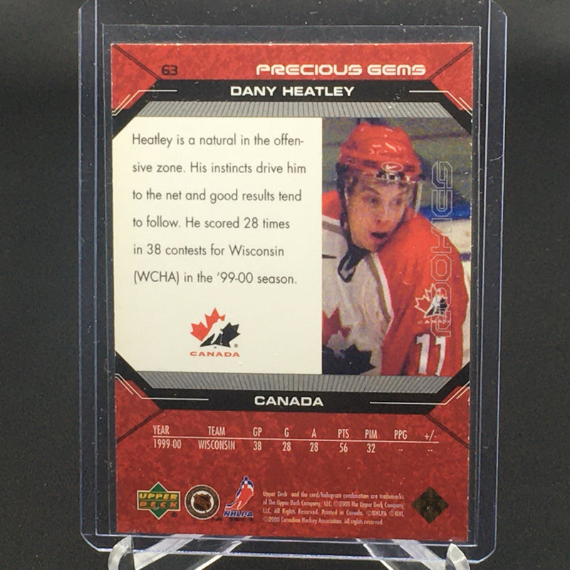 2000 UPPER DECK BLACK DIAMOND - PRECIOUS GEMS - D. HEATLEY - #63 - #'D/1999 - RC
