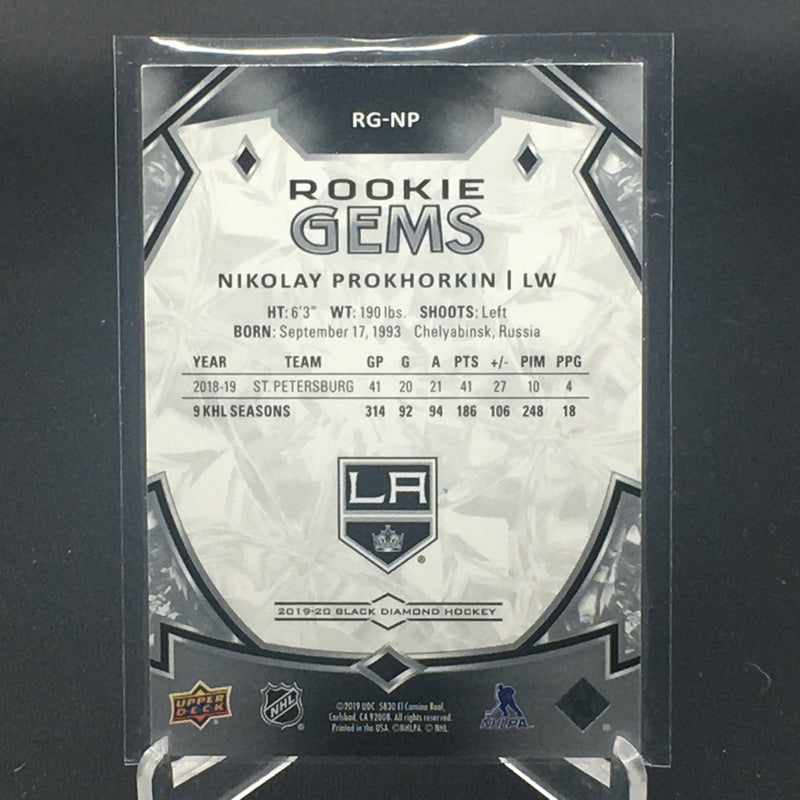 2019 UPPER DECK BLACK DIAMOND - ROOKIE GEMS - N. PROKHORKIN - #RG-NP - #'D/399
