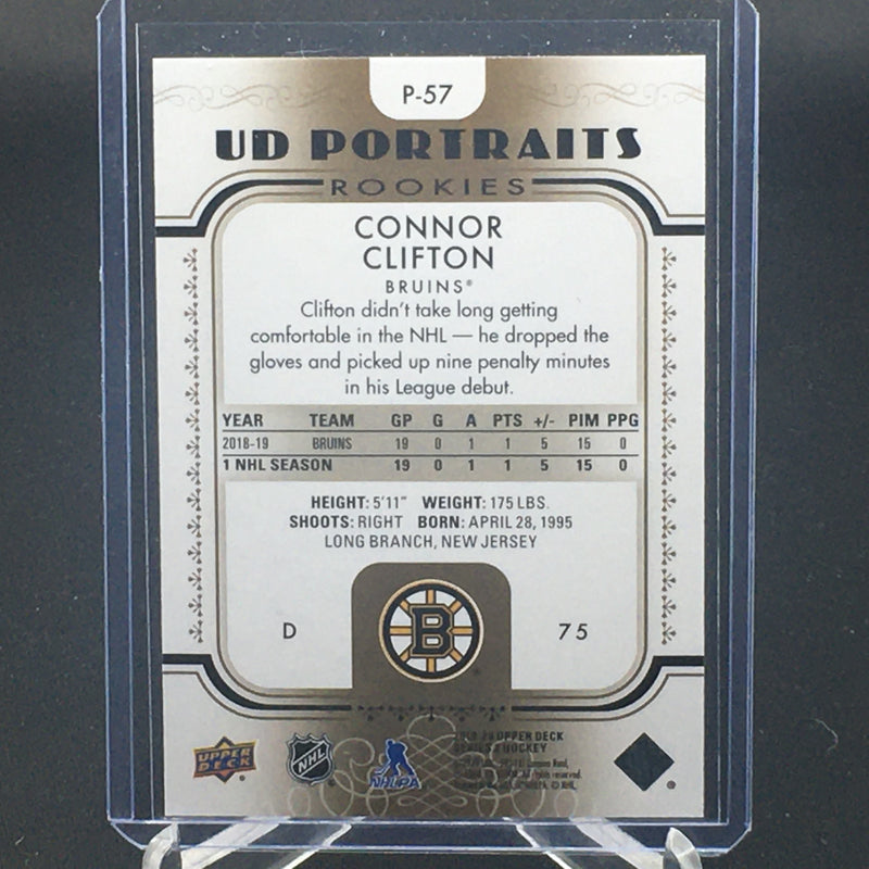 2019 UPPER DECK SERIES TWO - GOLD UD PORTRAITS - C. CLIFTON - #P-57 - #'D/99 - RC