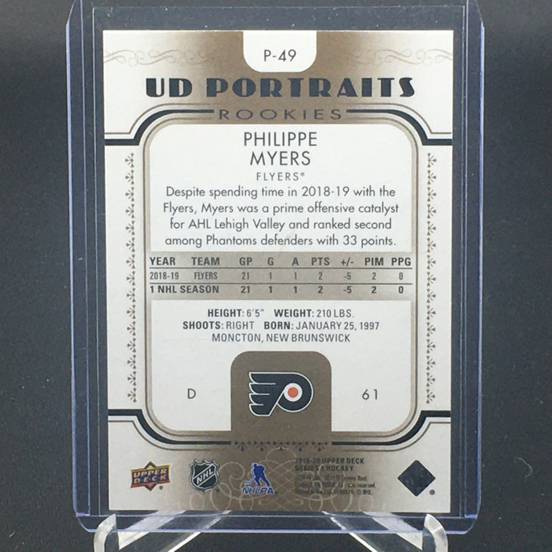 2019 UPPER DECK SERIES ONE - GOLD UD PORTRAITS - P. MYERS - #P-49 - #'D/99 - RC