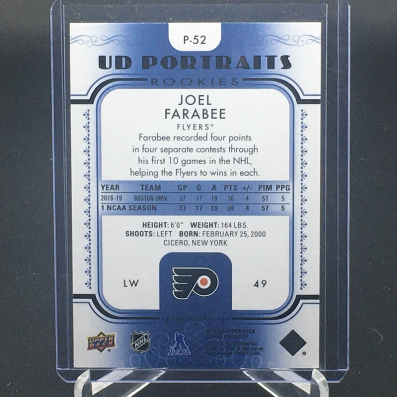 2019 UPPER DECK SERIES TWO - BLUE UD PORTRAITS - J. FARABEE - #P-52 - #'D/25 - RC