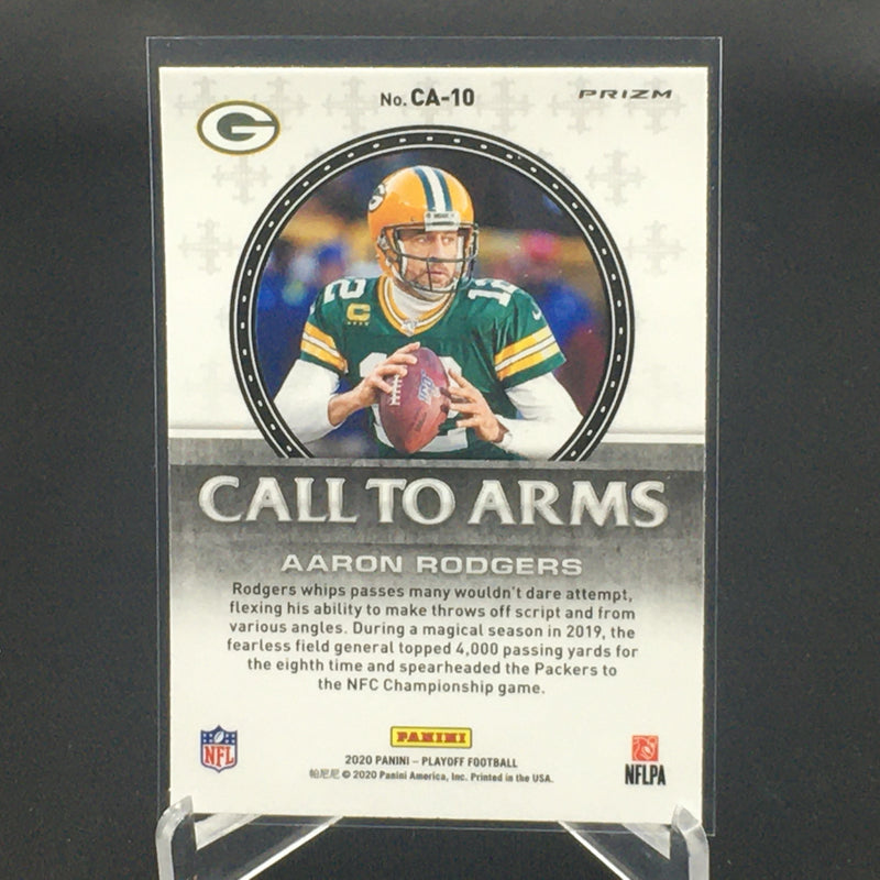2020 PANINI PLAYOFF - SILVER PRIZM - CALL TO ARMS - A. RODGERS -