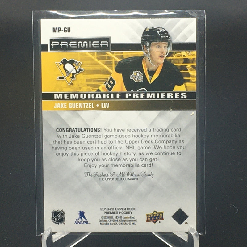2019 UPPER DECK PREMIER - MEMORABLE PREMIERES - J. GUENTZEL -
