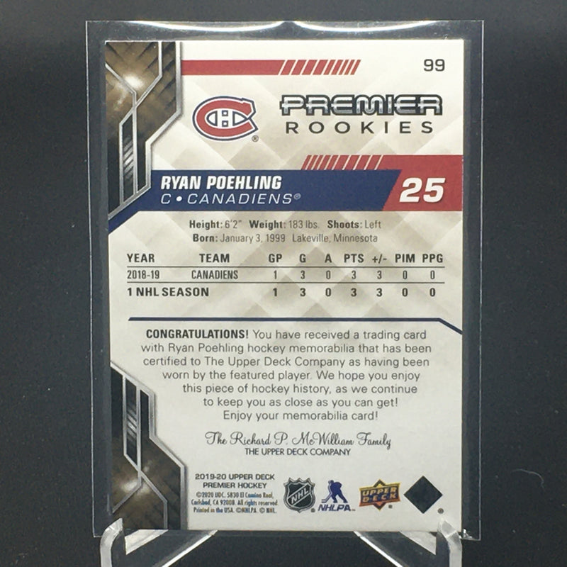 2019 UPPER DECK PREMIER - PREMIER ROOKIES - R. POEHLING -
