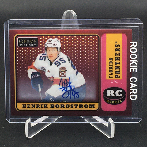 2018 UPPER DECK O-PEE-CHEE PLATINUM - H. BORGSTROM - #R-78 - AUTOGRAPH - RED RAINBOW AUTO - RC