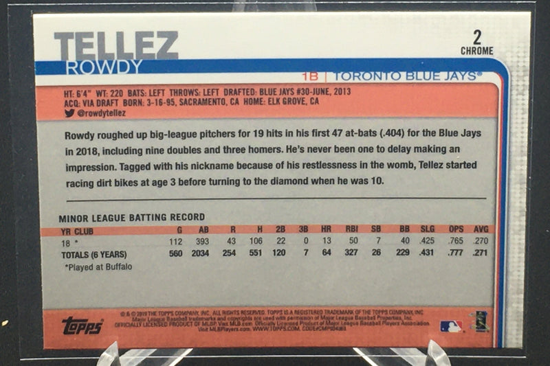 2019 TOPPS CHROME - R. TELLEZ -