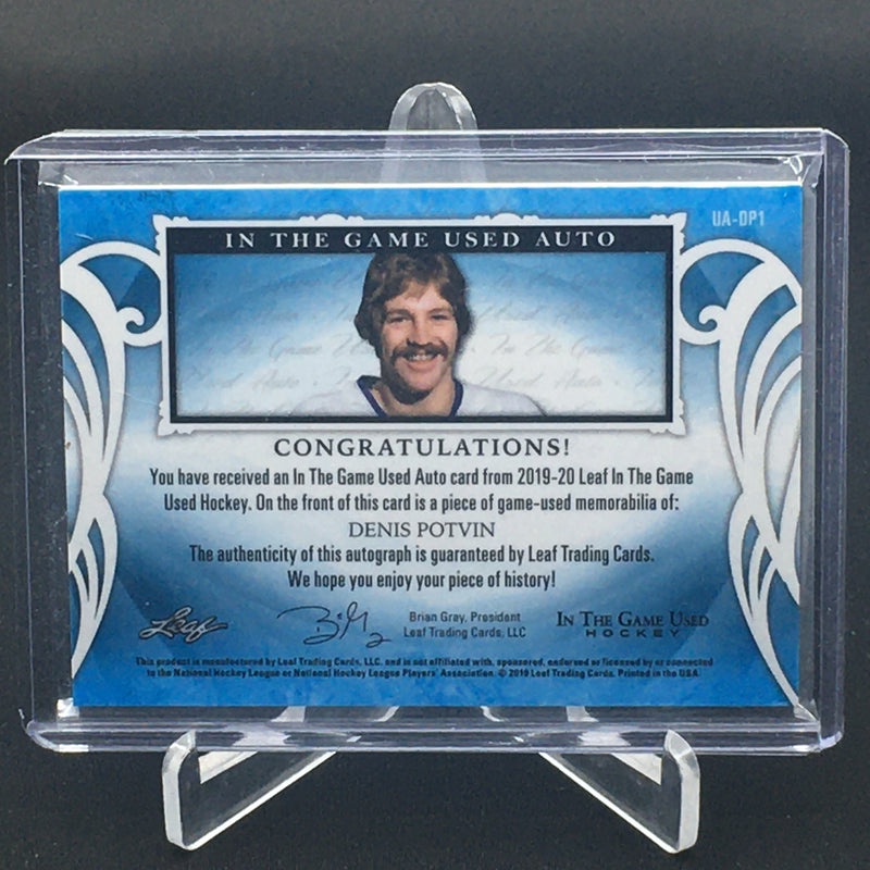 2019 LEAF IN THE GAME USED - D. POTVIN - #UA-DP1 - AUTOGRAPH - PATCH - #'D/25