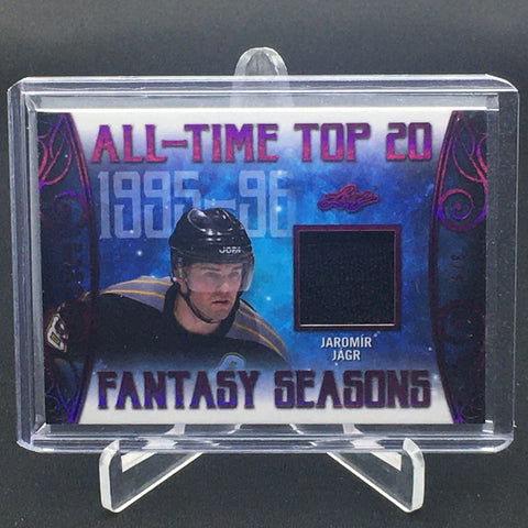 2019 LEAF IN THE GAME USED - ALL-TIME TOP 20 - J. JAGR - PATCH - #ATFS-08 #'D/4