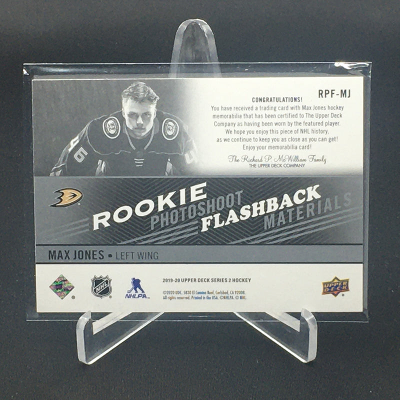 2019 UPPER DECK SERIES TWO - ROOKIE PHOTOSHOOT FLASHBACK MATERIALS - M. JONES -