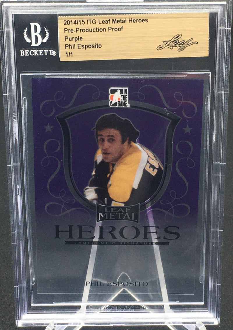 2014 LEAF METAL HEROES - PRE PRODUCTION PROOF - P. ESPOSITO - PURPLE -