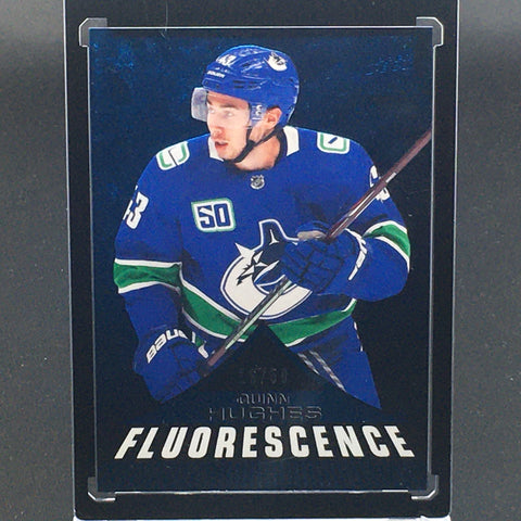 2019 UPPER DECK SERIES TWO - BLUE FLUORESCENCE - Q. HUGHES - #F-26 - #'D/50