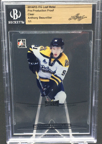 2014 LEAF METAL - A. BEAUVILLIER - PRE PRODUCTION PROOF -  #1/1 - CLEAR