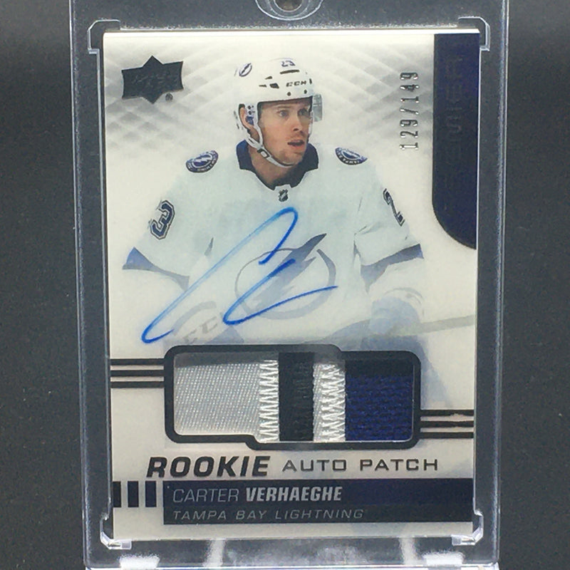 2019 UPPER DECK PREMIER - ROOKIE AUTO PATCH - C. VERHAEGHE - #AR-CV - #'D/149 - RELIC - AUTOGRAPH- RC