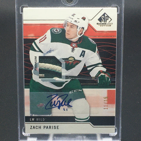 2018 UPPER DECK SP GAME USED - Z. PARISE - #23 - RELIC - AUTOGRAPH - #'D/15