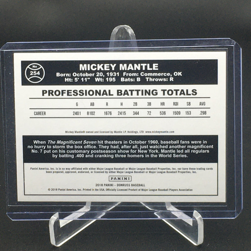 2018 PANINI DONRUSS - 1984 RETRO CARD - M. MANTLE -