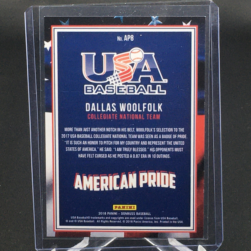 2018 PANINI DONRUSS - AMERICAN PRIDE - D. WOOLFOLK - #AP8 - #'D/999