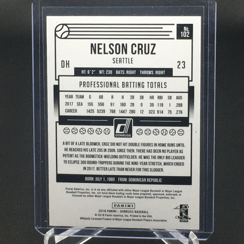 2018 PANINI DONRUSS - N. CRUZ - #102 - #'D/323