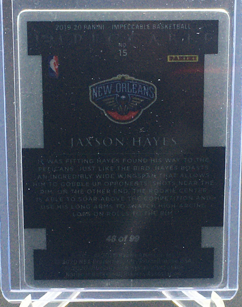 2019 PANINI IMPECCABLE - STAINLESS STARS - J. HAYES -