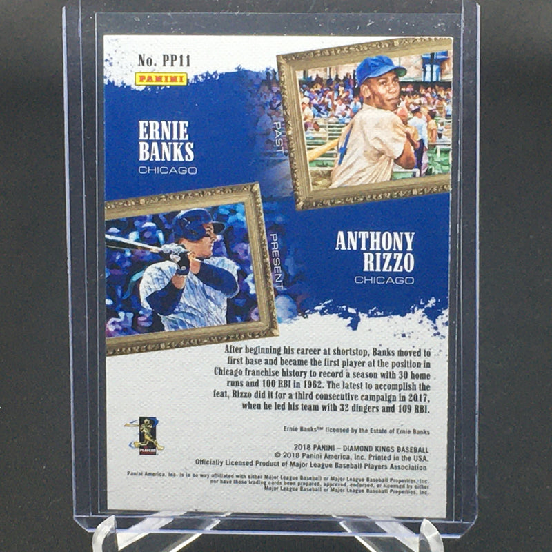 2018 PANINI DONRUSS DIAMOND KINGS - PAST AND PRESENT - E. BANKS / A. RIZZO -
