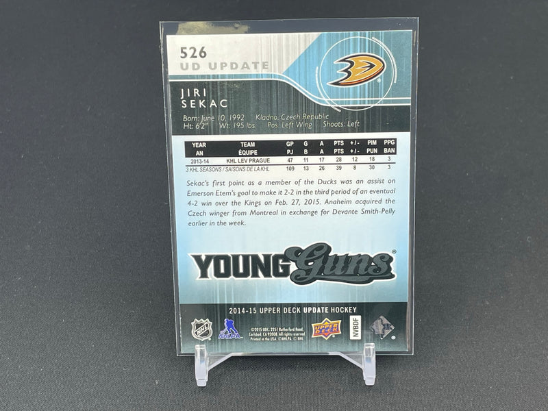 2014 UPPER DECK UPDATE SERIES - YOUNG GUNS - J. SEKAC -