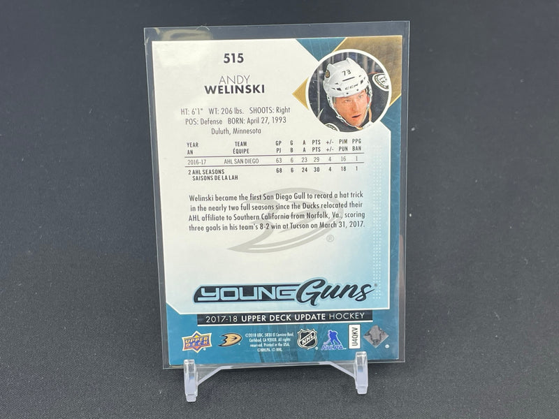 2017 UPPER DECK UPDATE - YOUNG GUNS - A. WELINSKI -
