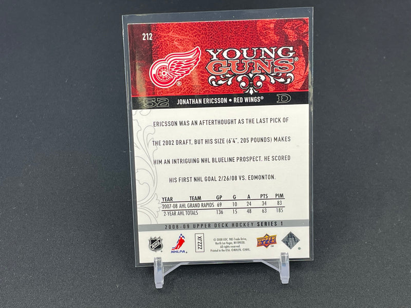 2008 UPPER DECK SERIES ONE - YOUNG GUNS - J. ERICSSON -