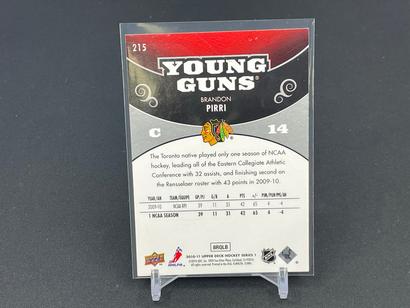2010 UPPER DECK SERIES ONE - YOUNG GUNS - B. PIRRI -