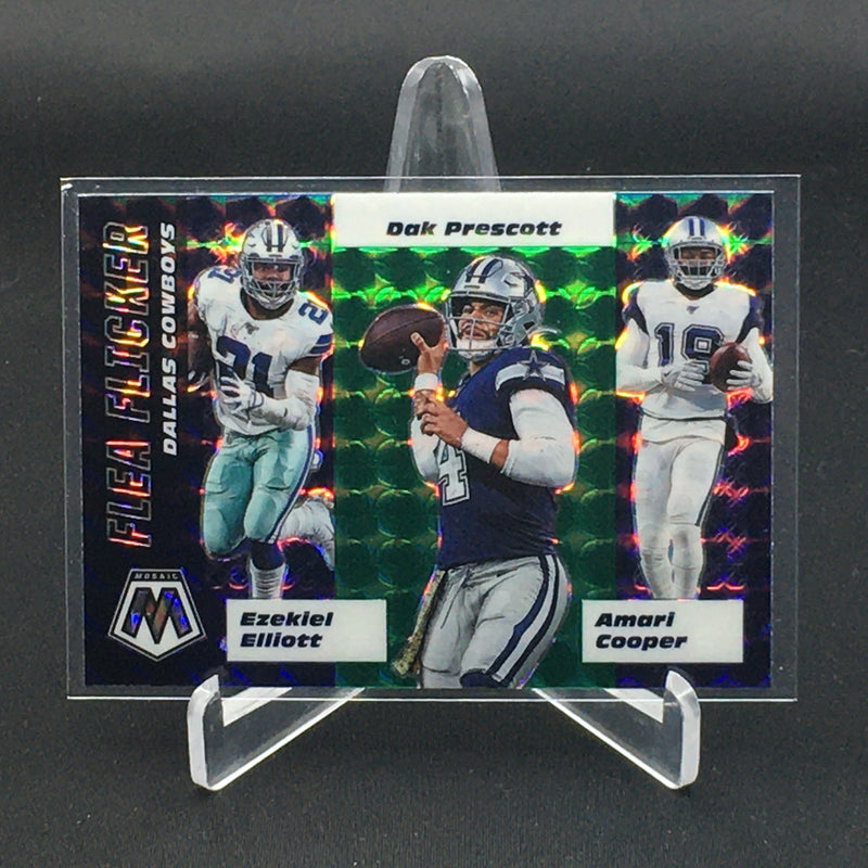 2020 PANINI MOSAIC - FLEA FLICKER - GREEN MOSAIC - E. ELLIOTT/ D. PRESCOTT/ A. COOPER -