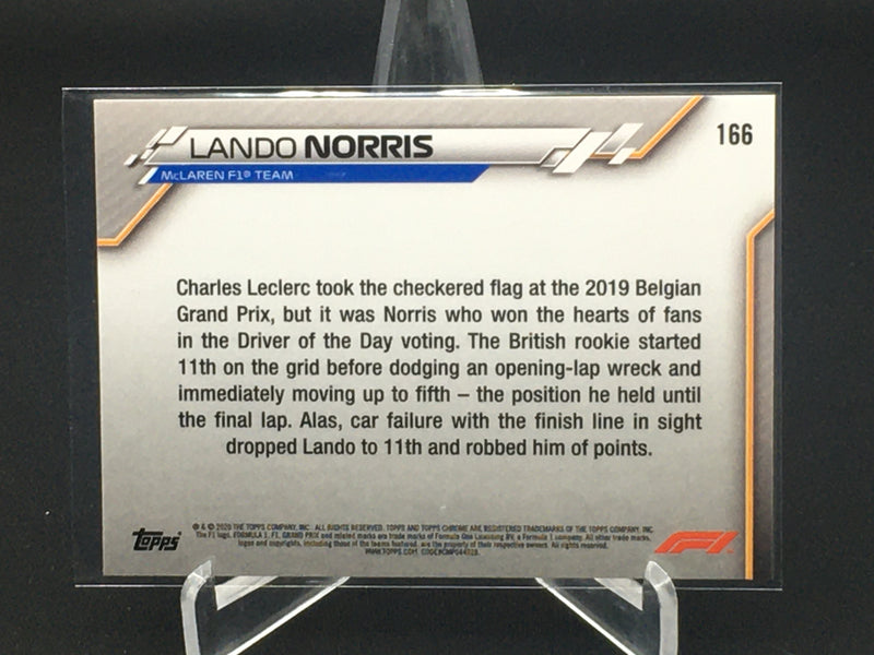 2020 TOPPS CHROME F1 - GRAND PRIX DRIVER OF THE DAY - L. NORRIS -