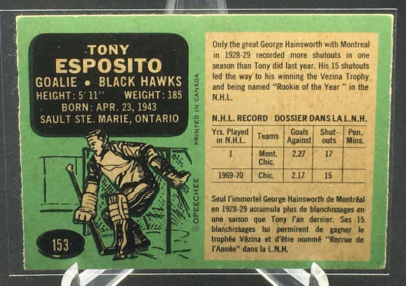 1970 O-PEE-CHEE - T. ESPOSITO -