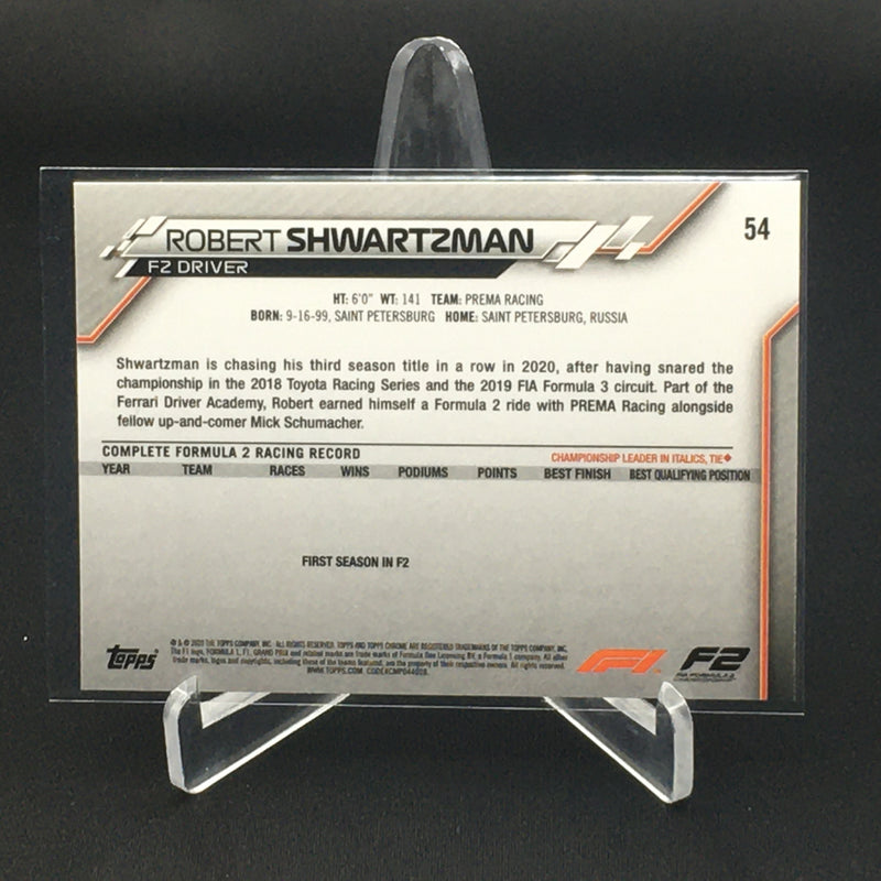 2020 TOPPS CHROME F1 - R. SHWARTZMAN -