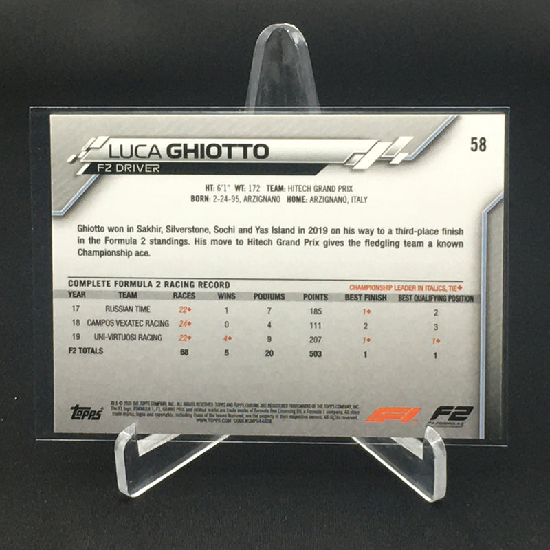 2020 TOPPS CHROME F1 - L. GHIOTTO -