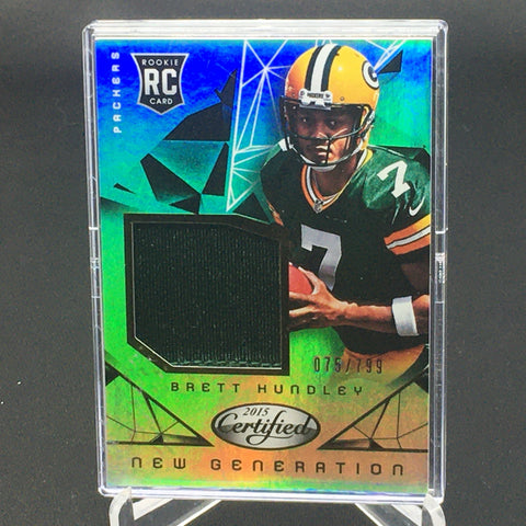 2015 PANINI CERTIFIED - NEW GENERATION - B. HUNDLEY - #NG-BH - #'D/799 - RELIC - RC