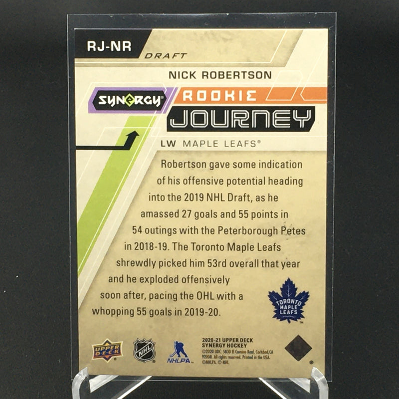 2020 UPPER DECK SYNERGY - ROOKIE JOURNEY - N. ROBERTSON - #RJ-NR - #'D/999 - RC