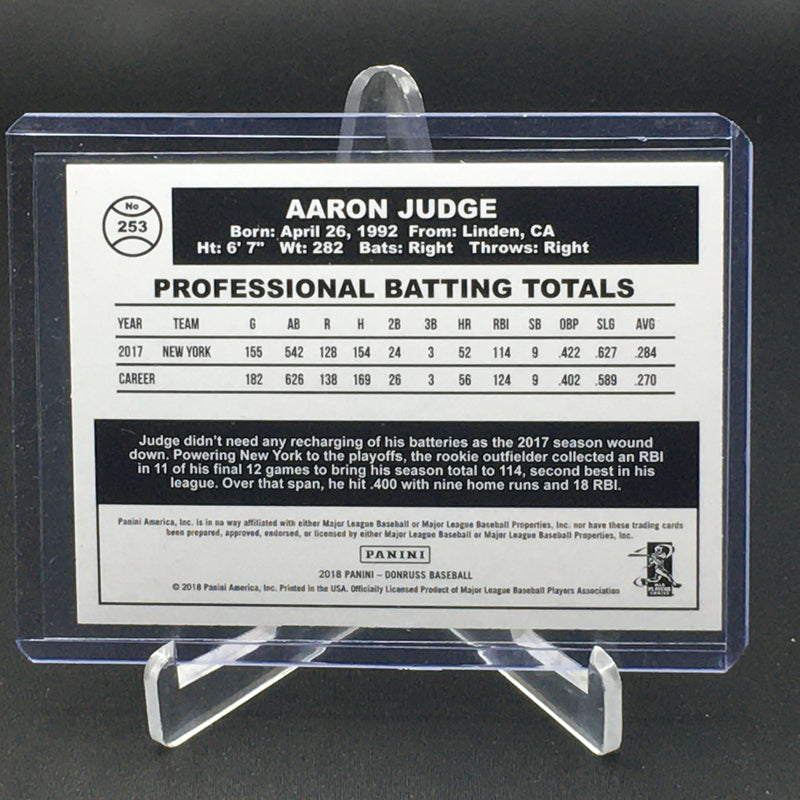 2018 PANINI DONRUSS - A. JUDGE -