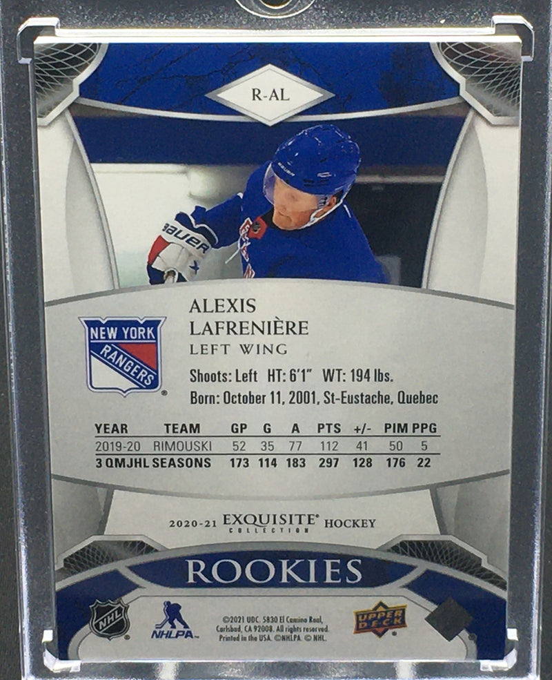 2020 UPPER DECK EXQUISITE - A. LAFRENIERE - #R-AL - #'D/299 - RC