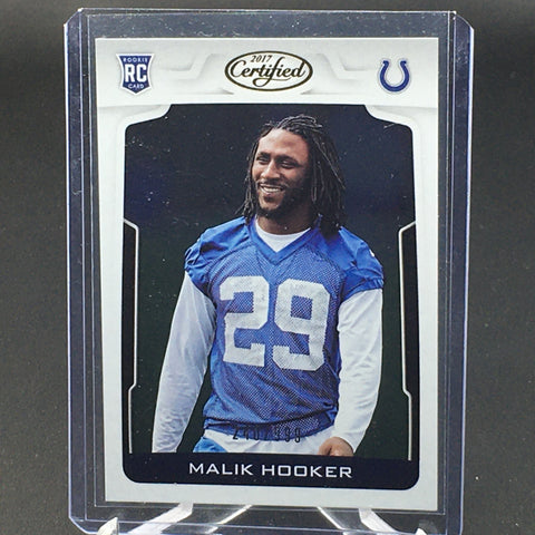 2017 PANINI CERTIFIED - M. HOOKER - #156 - #'D/999 - RC