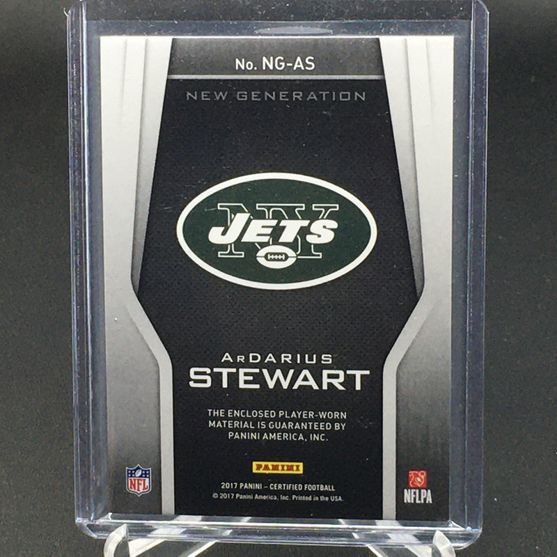 2017 PANINI CERTIFIED - ORANGE - NEW GENERATION - A. STEWART - #NG-AS - #'D/399 - RELIC