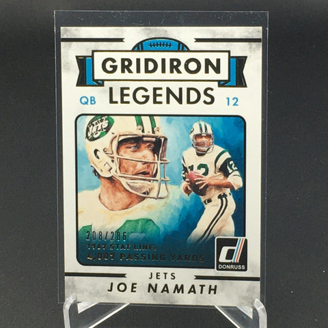 2015 PANINI DONRUSS - GRIDIRON LEGENDS - J. NAMATH - #296 - #'D/286