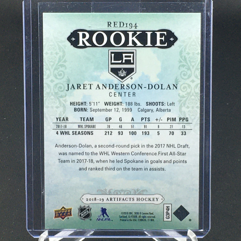 2018 UPPER DECK ARTIFACTS - ROOKIE - J. DOLAN - #RED194 - #'D/799 - RC
