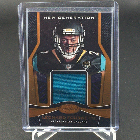 2017 PANINI CERTIFIED - ORANGE - NEW GENERATION - L. FOURNETTE - #NG-LF - #'D/399 - RELIC