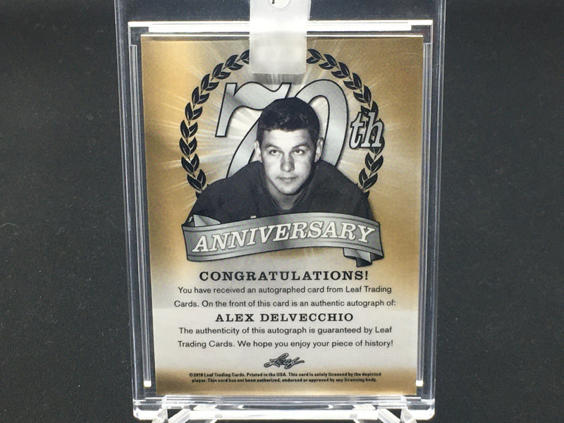 2018 LEAF TRADING CARDS - 70TH ANNIVERSARY - A. DELVECCHIO