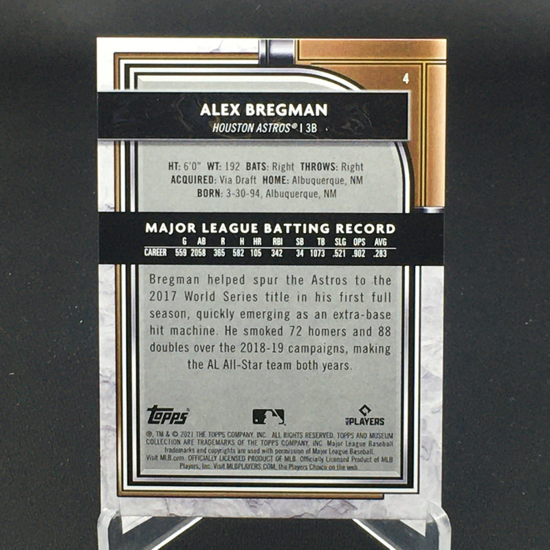 2021 TOPPS MUSEUM COLLECTION - A. BREGMAN -