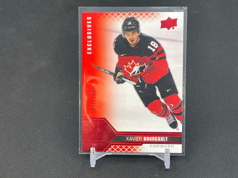 2022 UPPER DECK TEAM CANADA WORLD JUNIORS - EXCLUSIVES - X. BOURGAULT - #3 - #'D/100