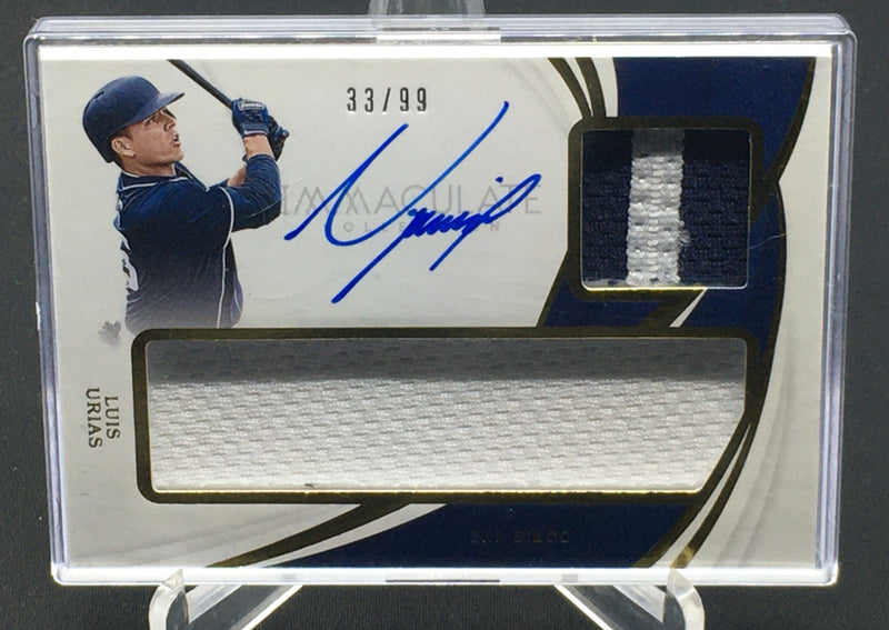 2019 PANINI IMMACULATE COLLECTION - L. URIAS - #D-LU - #'D/99 - AUTOGRAPH - JERSEY