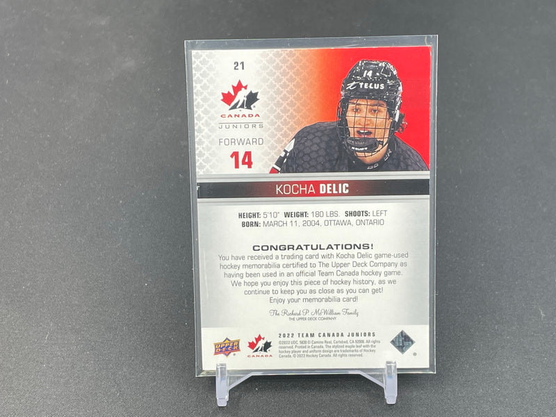 2022 UPPER DECK TEAM CANADA WORLD JUNIORS - K. DELIC -