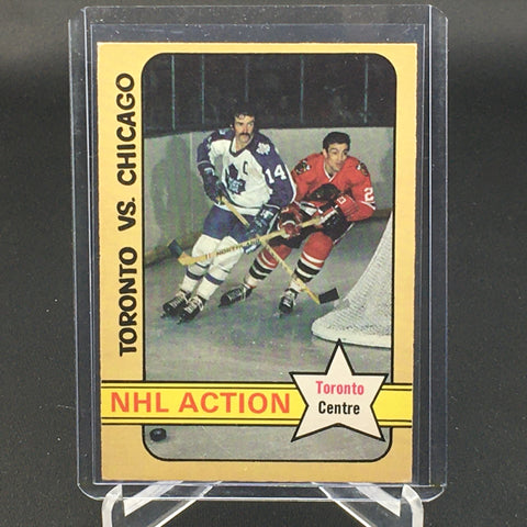 1972 O-PEE-CHEE - NHL ACTION - TORONTO VS. CHICAGO - #209