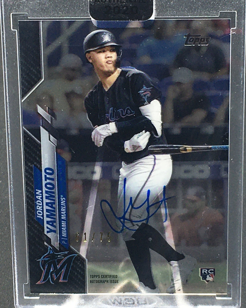 2020 TOPPS CLEARLY AUTHENTIC - J. YAMAMOTO - #CCA-JY- #'D/75 - AUTOGRAPH - RC