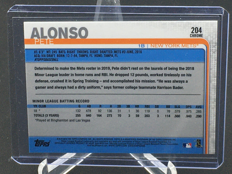 2019 TOPPS CHROME - P. ALONSO -